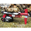 Order a Titan 4 Ton Hydraulic Log Splitter | wood cutter | wood splitter Order a The Titan-Pro 4 Ton is a Handy little Electric Log Splitter,it is an electrically powered hydraulic unit with a 1500 watt power unit, easy to use quiet wood splitter that is an effective and efficient tool designed for Light homeowner use.
If you feel you usage is more than this or have knotty or hard wood to cut please look at our 6 & 7 Ton Titan pro Models. Built to the very highest standards not only are Titan logsplitters strong, reliable and safe, they are also affordable. Tough wheels provide stability when being transported over uneven terrain. Titan electric log splitters provide optimum user safety with a professional quality build and two hand safety operation. The TP 4 Ton does not come with a stand however the 6 & 7 Ton High Power models do.
This unit is a durable machine and comes with a full One year UK back up service programme but if you want real power in log splitting look at our 6 & 7 Ton Machines.